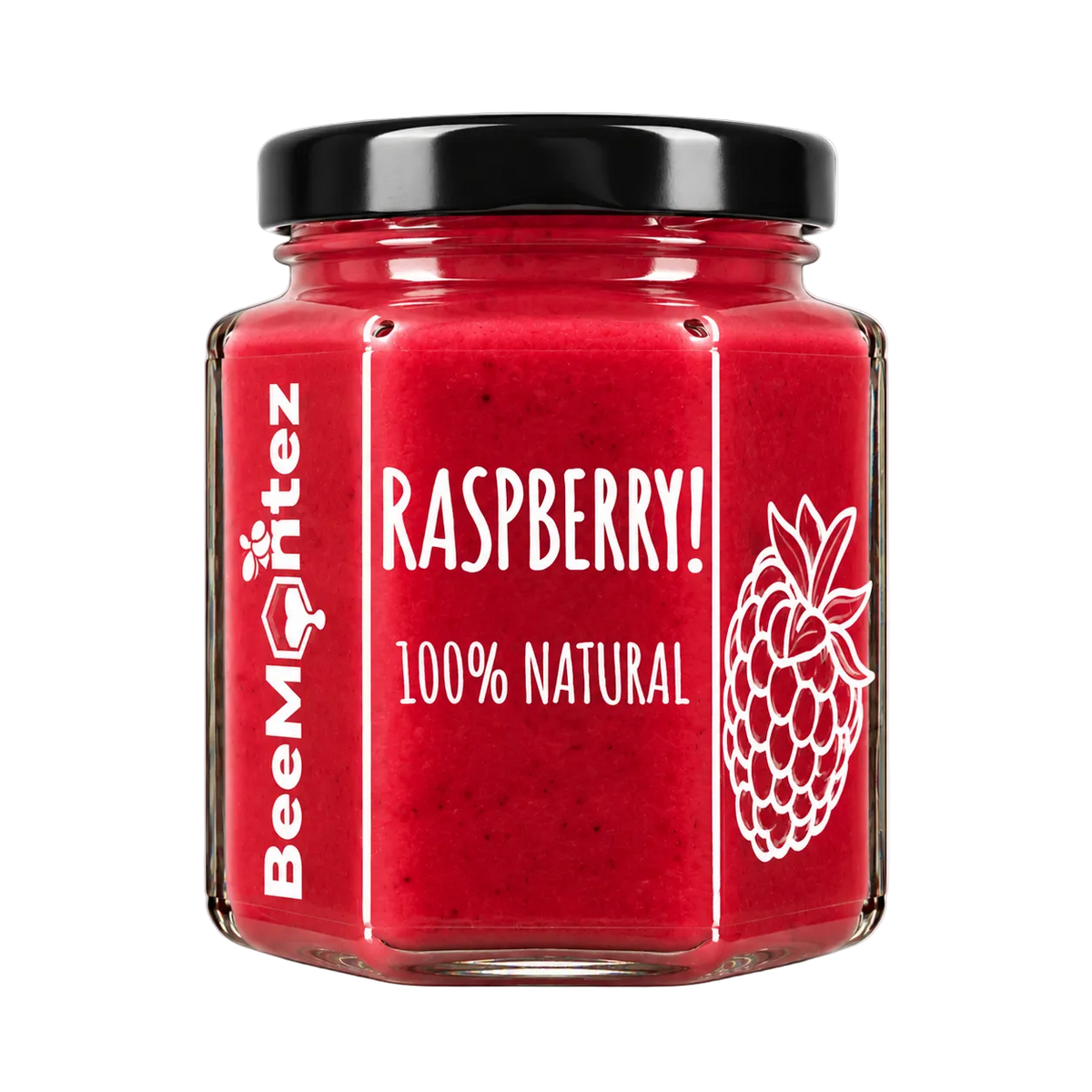 BeeMontez Raspberry crèmige honing met framboos