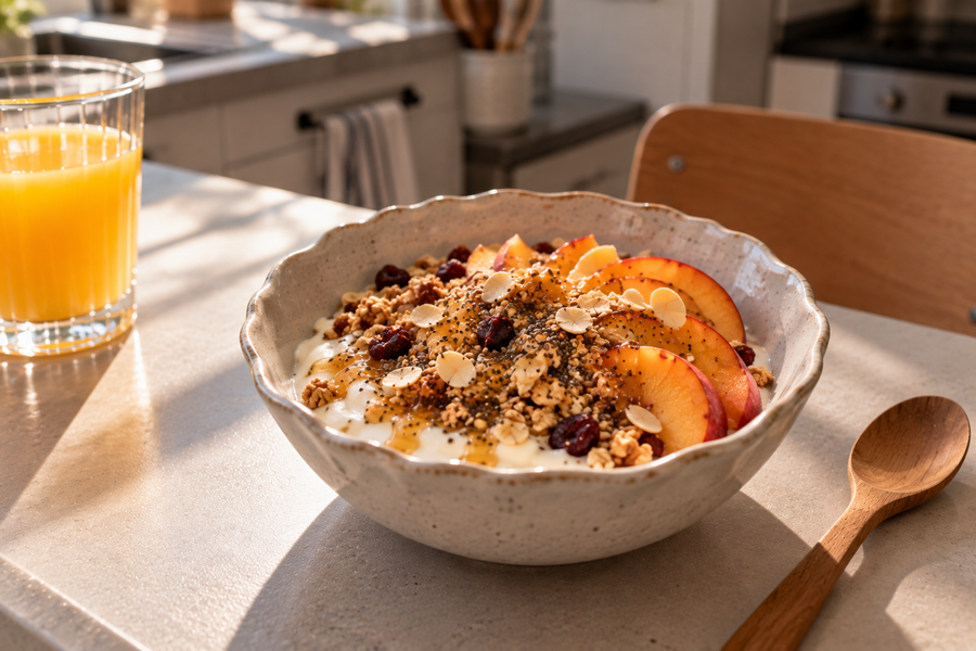 Peach Yoghurt Bowl
